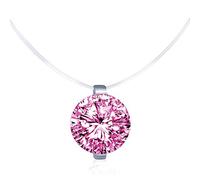 Unendlich U Collier invisible femme collier de la clavicule élégant solitaire zircon le fil nylon transparent