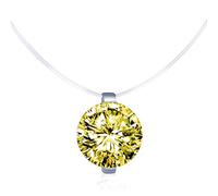 Unendlich U Collier invisible femme collier de la clavicule élégant solitaire zircon le fil nylon transparent