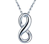 Unendlich U Collier pendentif femme fille en argent 925 le symbole infini classique bijou unique