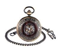 Unendlich U Montre de Poche mécanique Homme, Montre de Poche Vintage Motif de Gravure, Cadran en Chiffres Romains, Boîtier d'acier Inoxydable, pour Homme Femme