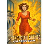 Unexpected Scenes Coloring Book: Dark Humor Accidents Coloring Pages featuring Sudden Danger Bad Luck and Scary Surprises Illustrations for Adults to Laugh and Unwind