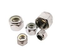 UNF 10# 1/4 5/16 3/8 7/16 1/2 304 A2-70 acier inoxydable UK US filetage fin hexagonal en Nylon écrou de blocage autobloquant Nylock contre-écrou(Yellow)