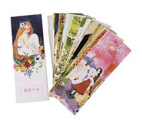 UNFAIR 30pcs Marque-Pages Fille, Étiquette De Notes De Page De Papier, Marqueur De Livre De Carte De Message, Papeterie De Fournitures Scolaires