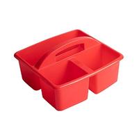 UNFAIRZQ Caddy, 3 compartiments de rangement portable en plastique rouge pour une organisation intelligente
