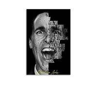 UNFANRWZW American Psycho - Poster avec citations de film - Peinture décorative sur toile - Pour salon, chambre à coucher, art mural - Impression d'image moderne - Décoration de salle familiale - 60 x