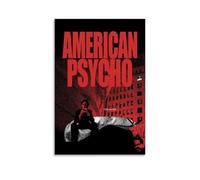 UNFANRWZW American Psycho Red Movie Poster Peinture décorative sur toile Art mural pour salon, chambre à coucher, art mural, impression d'image moderne, décoration de salle familiale, 20 x 30 cm