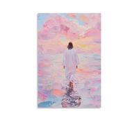 UNFANRWZW Jésus Walking On Water Painting Poster Peinture décorative Toile Art mural Salon Poster Chambre Peinture d'art mural Impression d'image moderne Décoration de salle familiale 50 x 75 cm