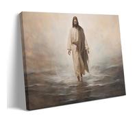 UNFANRWZW Poster Jésus Christ Walking on The Water - Peinture décorative sur toile - Pour salon, chambre à coucher, art mural - Impression d'image moderne - Décoration de salle familiale - 40 x 60 cm