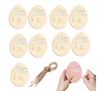 Unfinished Wood Ornaments, 8x6cm Easter Eggs Paintable Decorations - Versatile Unfinished Wood Cutouts | Convenient To Install For School Party Home Bedroom Apartment Family Gathering