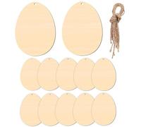 Unfinished Wood Ornaments - Easter Eggs Paintable Decorations, Blank Wooden Cutouts for Crafting and DIY Projects, Creative Activity for School Parties Home Bedroom Apartment Family Gatherings