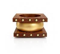 UnfoldSelf Ensemble de bracelets royaux en bois et doré | Bracelet déclaration fait main | Bracelet de qualité supérieure pour femmes et filles, taille 2,4 à 2,6