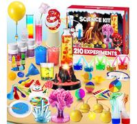 UNG Linga Kit scientifique avec 210 expériences, set de chimie de laboratoire, jouet CTIM éducatif, idées cadeaux d'anniversaire, volcan, cristaux