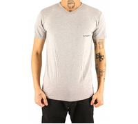 Ungaro T-shirt uni manches courtes col V petit logo Coy Gris Homme XL