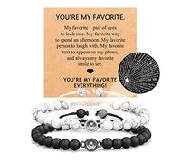 UNGENT THEM Bracelets en 100 langues avec inscription « I Love You » - Cadeau pour un homme, un petit ami, une petite amie, un mari, un amour, une âme sœur, un fiancé - Cadeau d'anniversaire, de