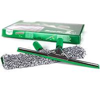 Unger Kit de démarrage AK011A ErgoTec 2 en 1 - Raclette et manchon microfibre Vert 35 cm
