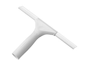Unger Mousse de douche pour nettoyage de salle de bain avec crochet de suspension autocollant - Raclette de douche professionnelle - Lame en caoutchouc de 10" et poignée antidérapante - Pour portes en
