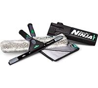 UNGER Ninja Kit Complet de Nettoyage de vitres Professionnel 6 en 1 - Kit de Nettoyage de vitres de qualité supérieure avec raclette Professionnelle et raclette pour vitres, MicroWipe, grattoir à