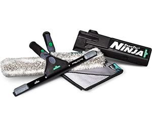 Unger Ninja Premium Kit de nettoyants pour vitres (produits performants pour le nettoyage professionnel des vitres, 4 pièces) AKN12