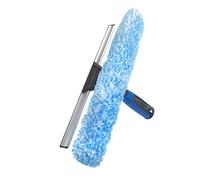 Unger Professional Raclette et Brosse 2 en 1 - Outil de Nettoyage de fenêtre de 35,6 cm - Fournitures de Nettoyage, raclette pour Nettoyage de fenêtres, Usage Commercial et résidentiel, Manchon en