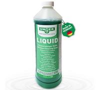 UNGER's Liquid Nettoyant Vitres Concentré 1L - professionnel 1:100 | Pour fenêtres, verre & miroirs - sans traces, savon avec échelle de dosage & bouchon de sécurité, Made in Germany