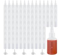 UNGFEI Lot de 100 flacons applicateurs semi-transparents de 50 ml avec entonnoirs pour condiments pour peinture, artisanat, liquides, loisirs créatifs, peinture