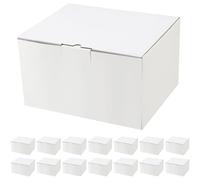 UNGFEI Lot de 15 boîtes postales en carton ondulé blanc 25,5 x 21 x 14,5 cm