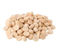 UNGFEI Lot de 150 demi-sphères en bois naturel brut de 25 mm pour la fabrication de bijoux, les loisirs créatifs, la peinture et la décoration de la maison