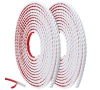 UNGFEI Lot de 2 bandes adhésives flexibles en PVC pour bordure murale, 10 m - Garniture 3D blanche pour coin, cadre de miroir, bordure de plafond, décoration murale