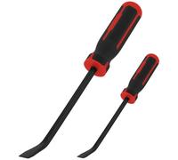 UNGFEI Lot de 2 pieds-biche noirs et rouges avec capuchon de frappe plus épais et pointe inclinée pour levier, soulever, gratter, tirer, 20,3 cm et 30,5 cm