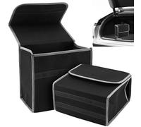 UNGFEI Lot de 2 sacs de rangement pliables pour coffre de voiture - Noir - 30 x 29 x 17 cm