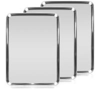 UNGFEI Lot de 3 grandes plaques de cuisson professionnelles en acier inoxydable, 40,5 x 30,5 x 2,5 cm, poli miroir et antirouille, idéal pour la cuisson et le rôtissage