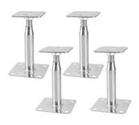UNGFEI Lot de 4 supports de poteau surélevés galvanisés réglables en hauteur de 130 à 180 mm, 95 x 75 mm
