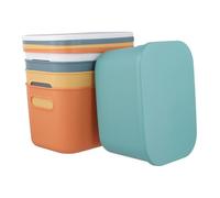 UNGFEI Lot de 5 boîtes de rangement avec couvercles - 25 x 18 x 16 cm - Plusieurs couleurs - Pour salle de bain, chambre à coucher, bureau
