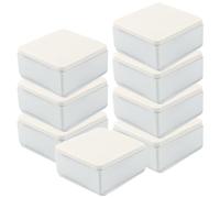 UNGFEI Lot de 8 rehausseurs de meubles carrés blancs de 3 cm, 6 cm de diamètre, rehausseurs de meubles autocollants ajoutent 3 cm de hauteur à une chaise, une table et un lit