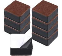 UNGFEI Lot de 8 rehausseurs de Meubles carrés Noirs de 3 cm, 6 cm de diamètre, rehausseurs de Meubles Autocollants ajoutent 3 cm de Hauteur à Une Chaise, Une Table et Un lit