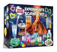 UNGLINGA 212 Expériences Scientifique pour Enfants, Activités Laboratoire de Chimie et Kit, Kits Éducatifs et Jeux Science, Idées de Cadeaux d'anniversaire pour Garçons et Filles, Éruptions Volcanique