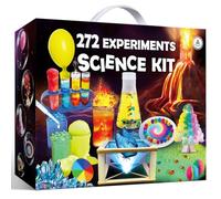 UNGLINGA 272 kits d'expériences pour enfants, kit chimique, boîte d'expérimentation, jouets garçons, cadeaux, volcan, boîte de construction chimique, cristal, magique, physique, science, projet de