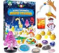 UNGLINGA Calendrier de l'Avent 2026 24 jours pour enfants | S.T.E.M, expériences scientifiques, cristaux de chimie, magie, pierres précieuses, cadeaux d'anniversaire pour garçons et