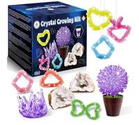 UNGLINGA Kit d'expérimentation de culture en cristal pour enfants - Géodes brisables - Boîte d'expérimentation - Cadeau pour chambre d'enfant - Avec de nombreuses formes, couleurs et tailles