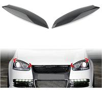 UNGOOR Couverture de phares de Sourcils paupière Voiture pour VW Golf 5 GTI R32 MK5 2005 2006 2007 Bande de Garniture de Phare Accessoires extérieurs.,A/Glossy Black
