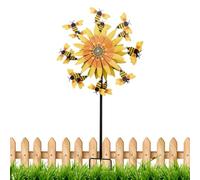 Ungtyb À Vent en Métal | Sculpture Éolienne Extérieure Abeille - Éolienne Patio | pour Extérieur Cour Porche Arrière-Cour Pelouse Vacances Pendaison De Crémaillère