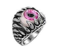 Ungtyb Alloy Punk Eye Ring, Gothic Statement Jewelry, Ergonomic Finger Fit, Mysterious Fashion Accessory, Bold Style for Women Men Teens Adults Friends Celebrations Events 9g, riferimento alla