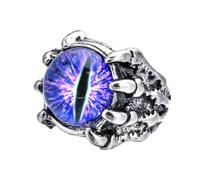 Ungtyb Alloy Punk Eye Ring, Gothic Statement Jewelry, Ergonomic Finger Fit, Mysterious Fashion Accessory, Bold Style for Women Men Teens Adults Friends Celebrations Events 9g, riferimento alla