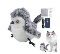 Ungtyb Automatic Chirping Cat Toys, Realistic Feather Toys, Soft Plush Cat Toys with Sound, Catnip Bird Toy 8 cm for All Breeds of Cats, Indoor, Outdoor, Present, Multicolore