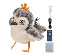 Ungtyb Automatic Chirping Cat Toys, Realistic Feather Toys, Soft Plush Cat Toys with Sound, Catnip Bird Toy 8 cm for All Breeds of Cats, Indoor, Outdoor, Present, Multicolore