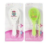 Ungtyb Baby Hair Brush, Soft Bristle Comb, Safety Design, Scalp Care Set, Gentle Grooming for Newborns for Sensitive Skin Ideal for Cradle Cap Perfect for Daily Use, 8.27x4.13x1.18 in