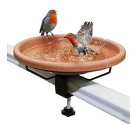Ungtyb Bain d'oiseaux pour extérieur, 30,5 cm monté amovible | Grande baignoire | Pour balcon, balustrade, clôture, cour, patio, porche, maison, appartement, ferme, perruche, pinson