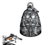 Ungtyb Bell Motorcycle - Décoration de moto en forme de crâne | Porte-clés en forme de cloche d'équitation accessoire élégant et robuste pour cyclistes, sécurité ou personnalisation, 5 x 3 x 3 cm