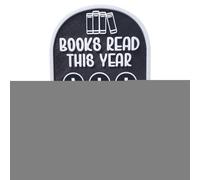 Ungtyb Bookshelf Counter Decor, Modern Book Tracker Ornament for Book Lovers, Up to 999 Books Read Display for Women, Men, Library, Dorm, Home, Study, Offices, Living Room, 4,72 x 5,67 Inches