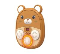 Ungtyb Boxing Machine for Adults, Bear Music Punching Machine, Rechargeable LED Wall Target with Musical Feedback, Indoor Outdoor Training Board for Gym, Sports, Family Fun, 644g Brown Red